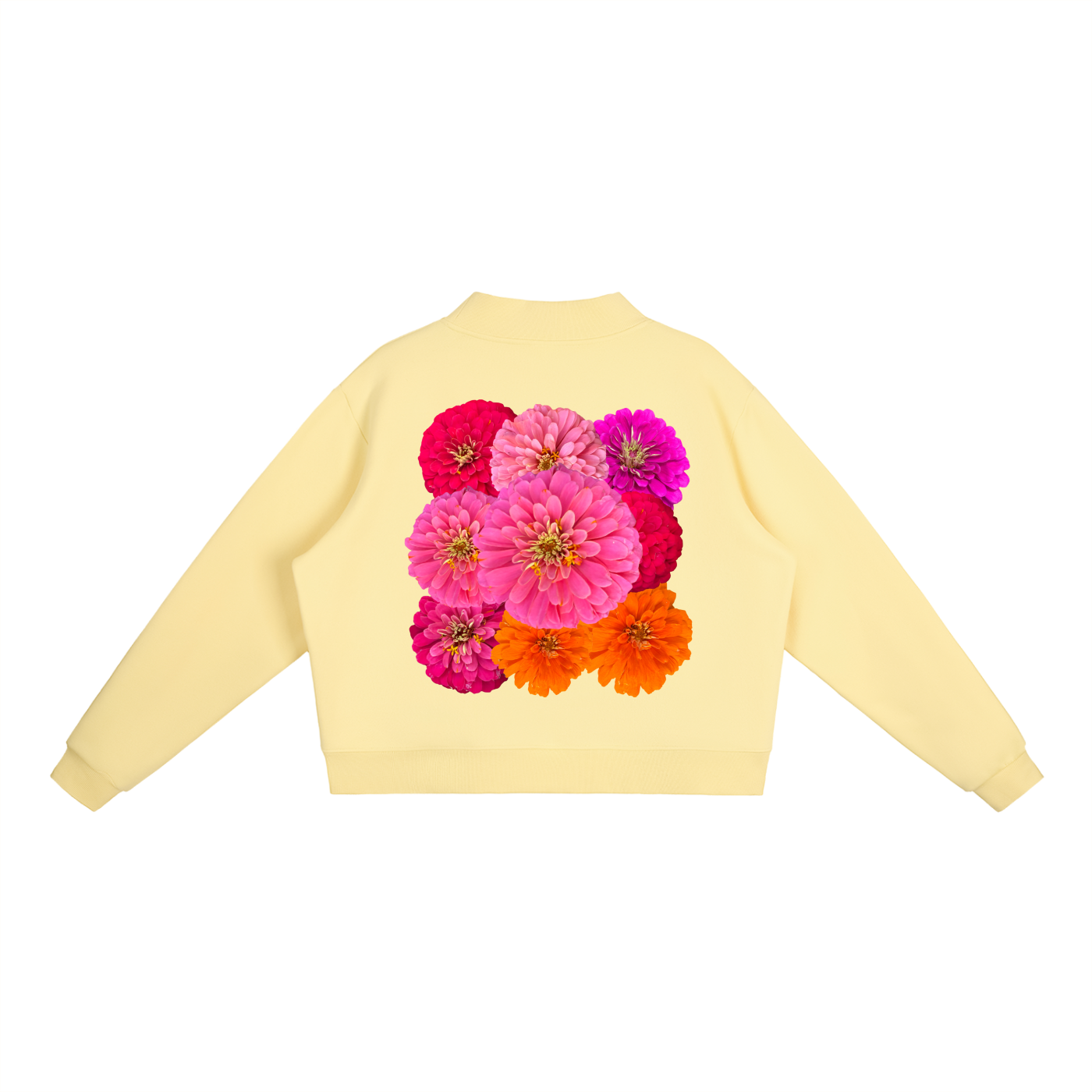 Zinnia Essential Fleece Mock-Neck Crew Sweatshirt
