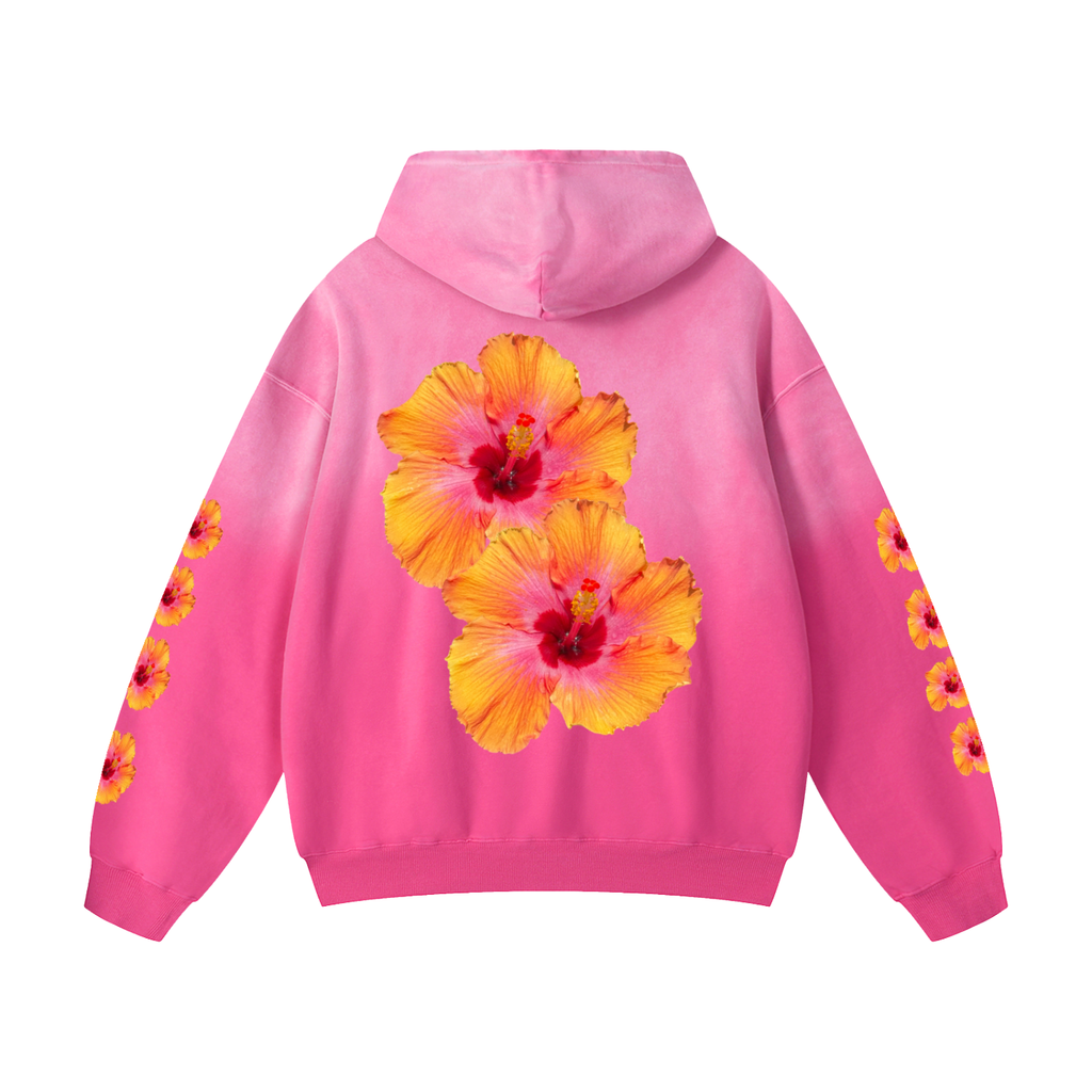 Hibiscus Heavyweight Sunfade Oversized Hoodie