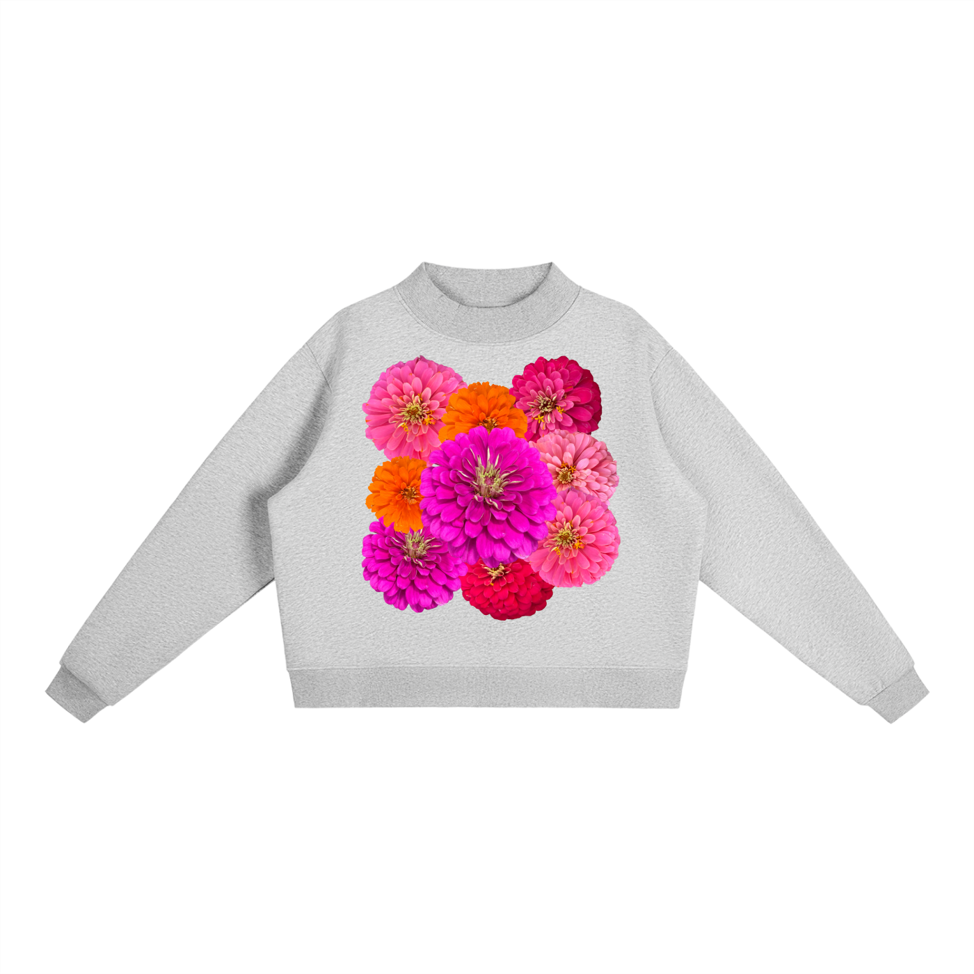 Zinnia Essential Fleece Mock-Neck Crew Sweatshirt