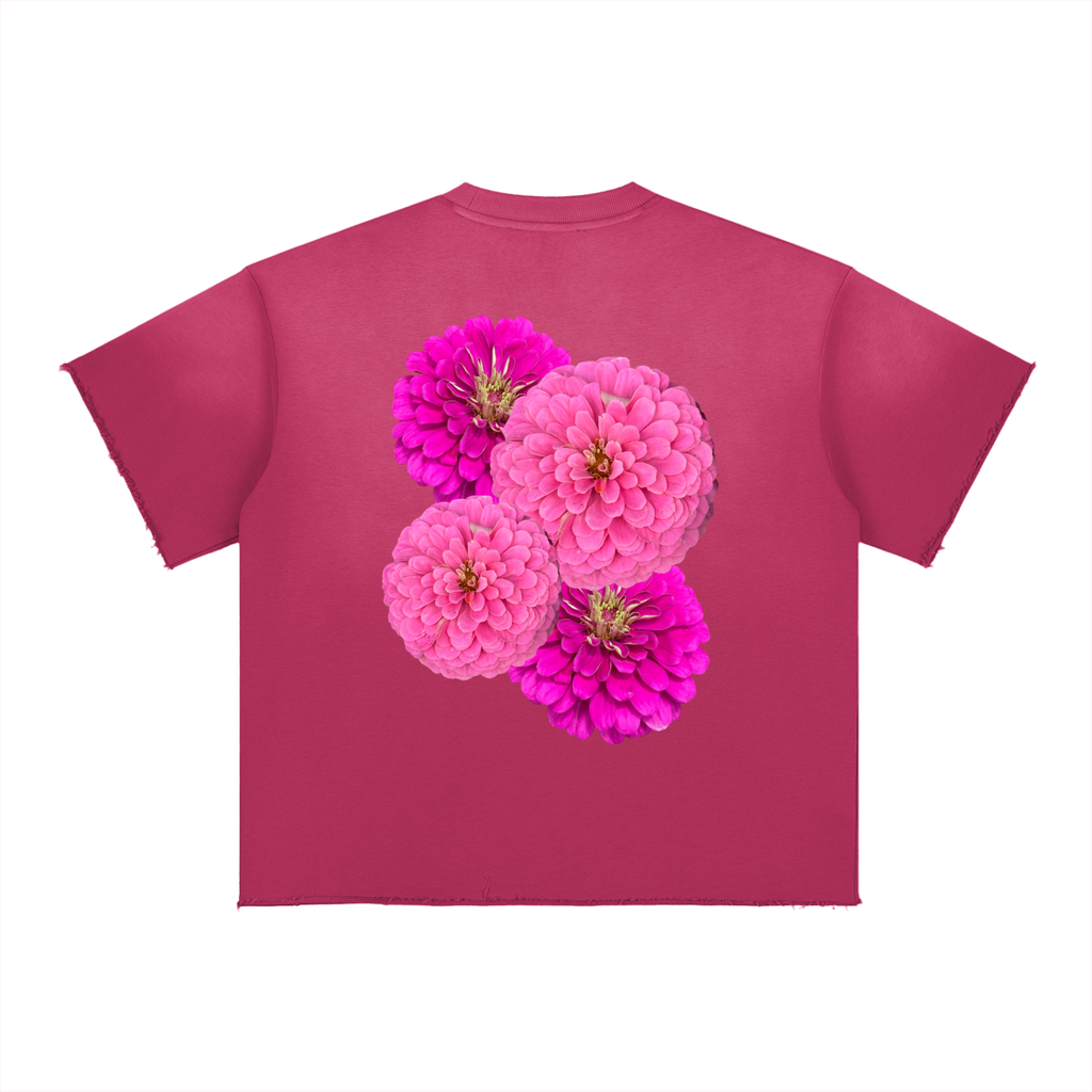 Sun Fade Raw Edge Short Sleeve Sweatshirt