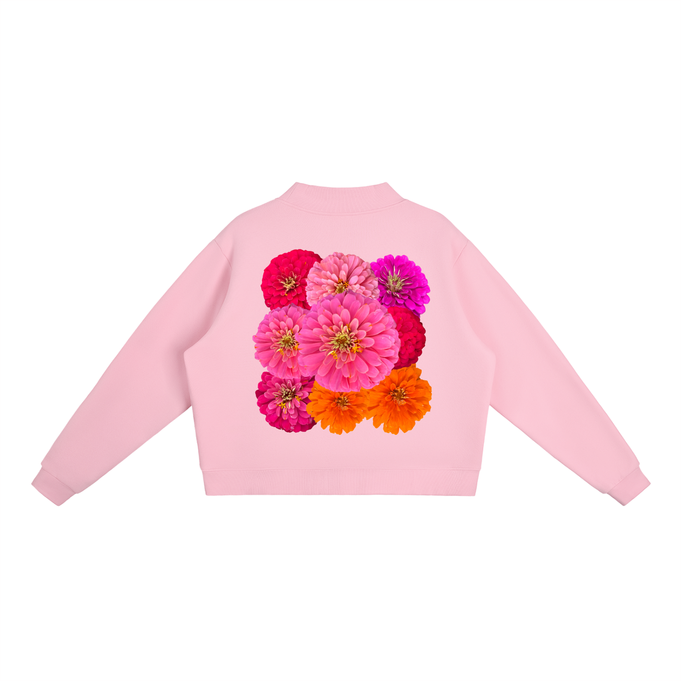Zinnia Essential Fleece Mock-Neck Crew Sweatshirt