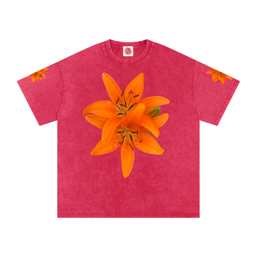 Snow Washed Oversized Cotton T-Shirt