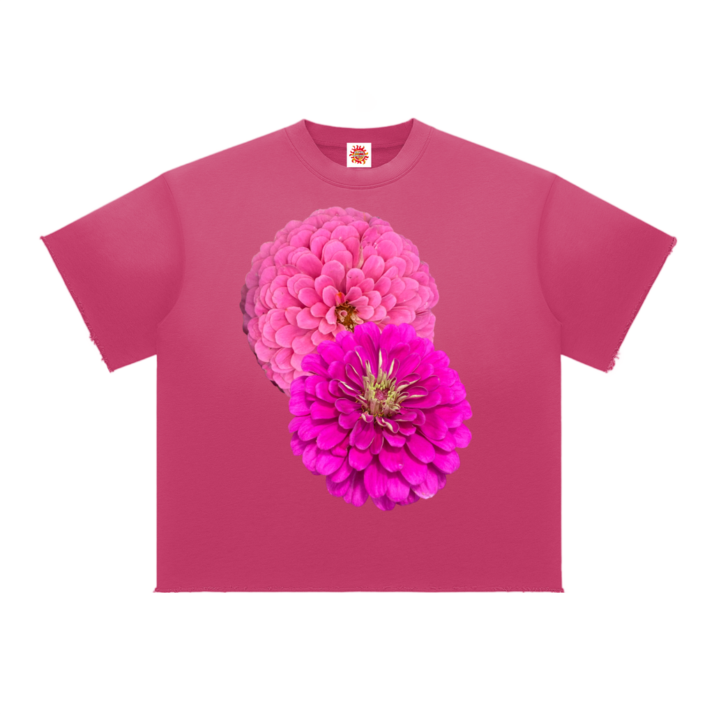 Sun Fade Raw Edge Short Sleeve Sweatshirt