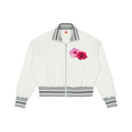 Striped Rib Collar Zip Jacket