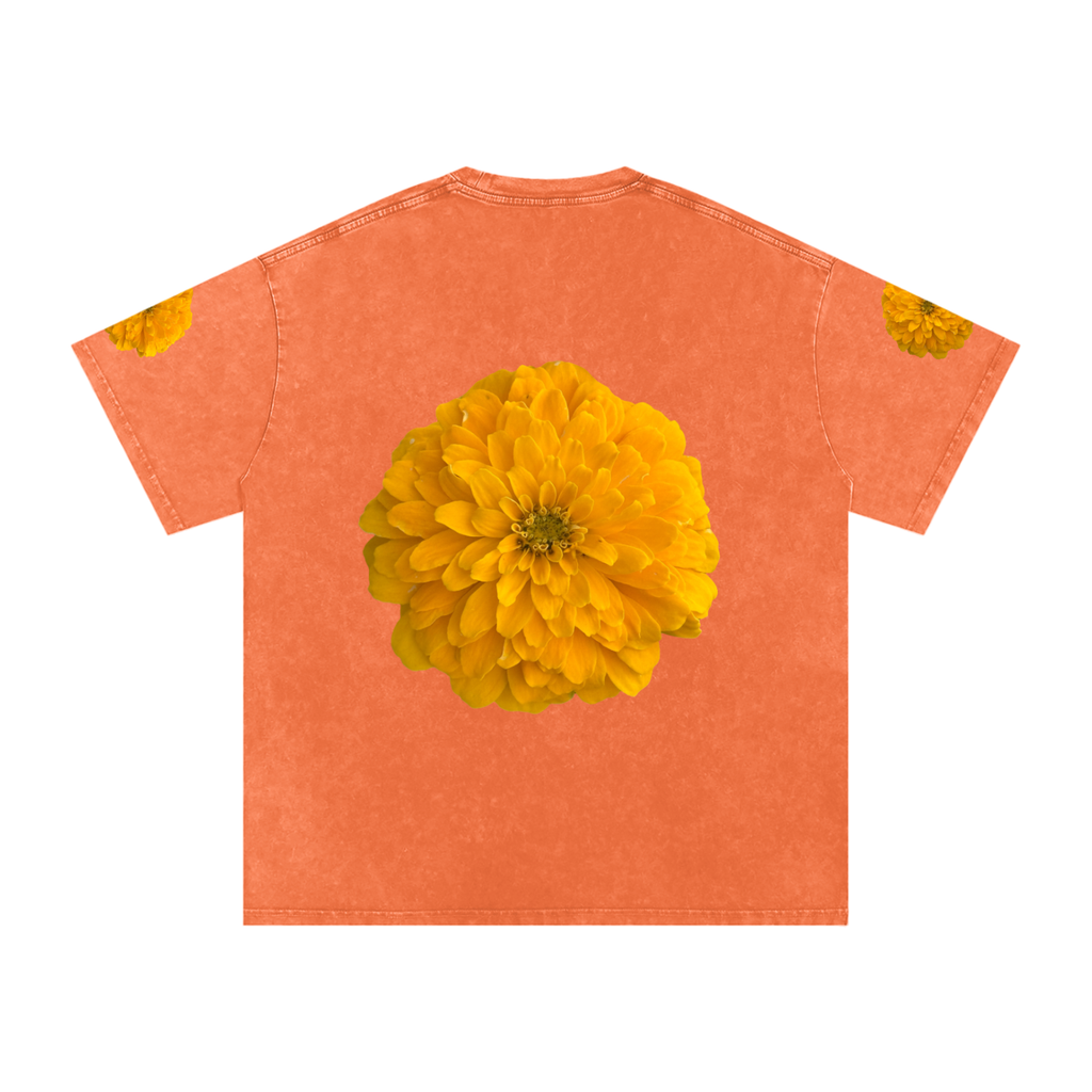 Zinnia Snow Washed Oversized Cotton T-Shirt