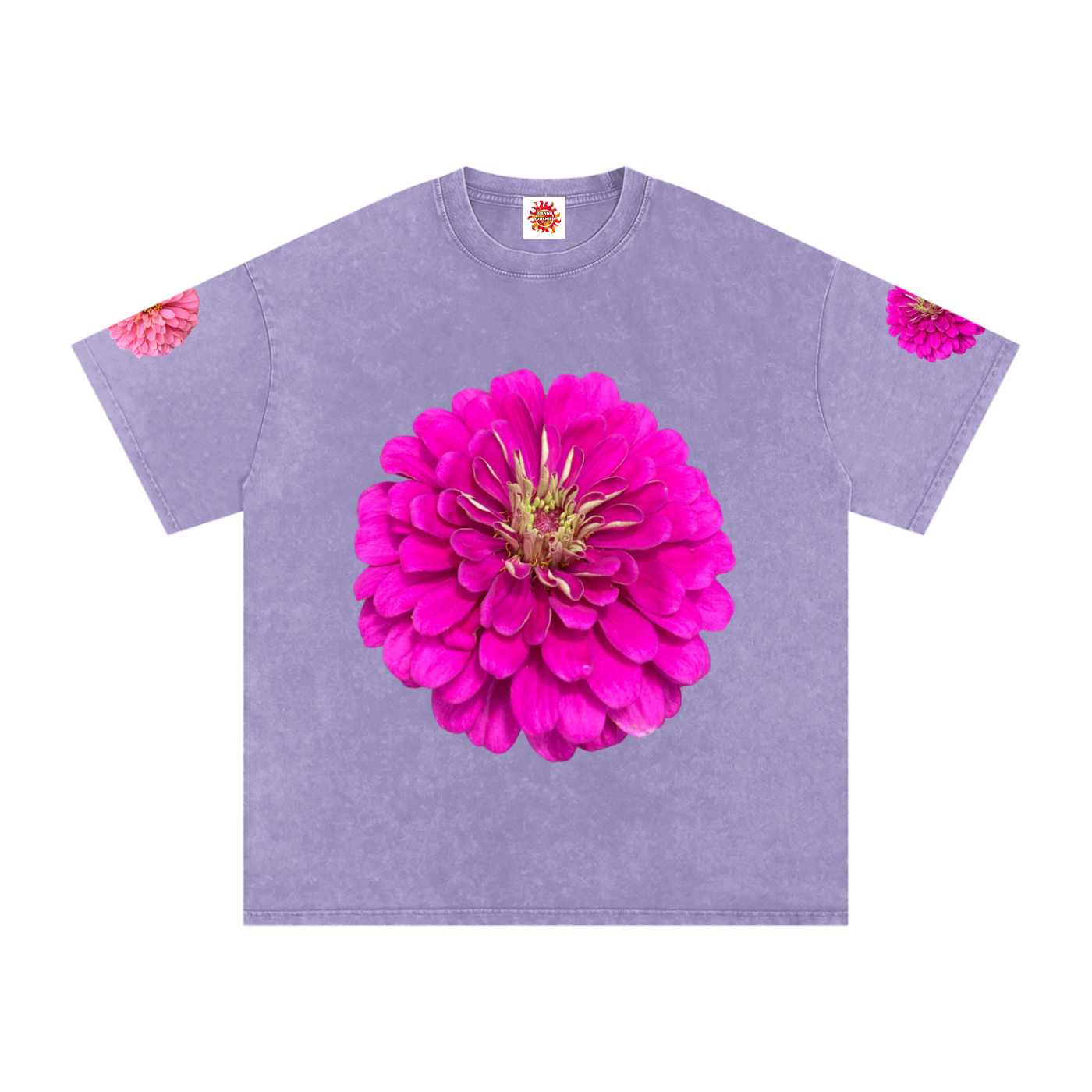 Zinnia Snow Washed Oversized Cotton T-Shirt