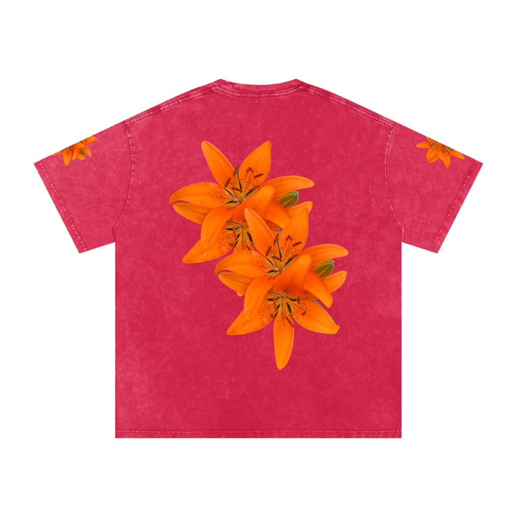 Snow Washed Oversized Cotton T-Shirt