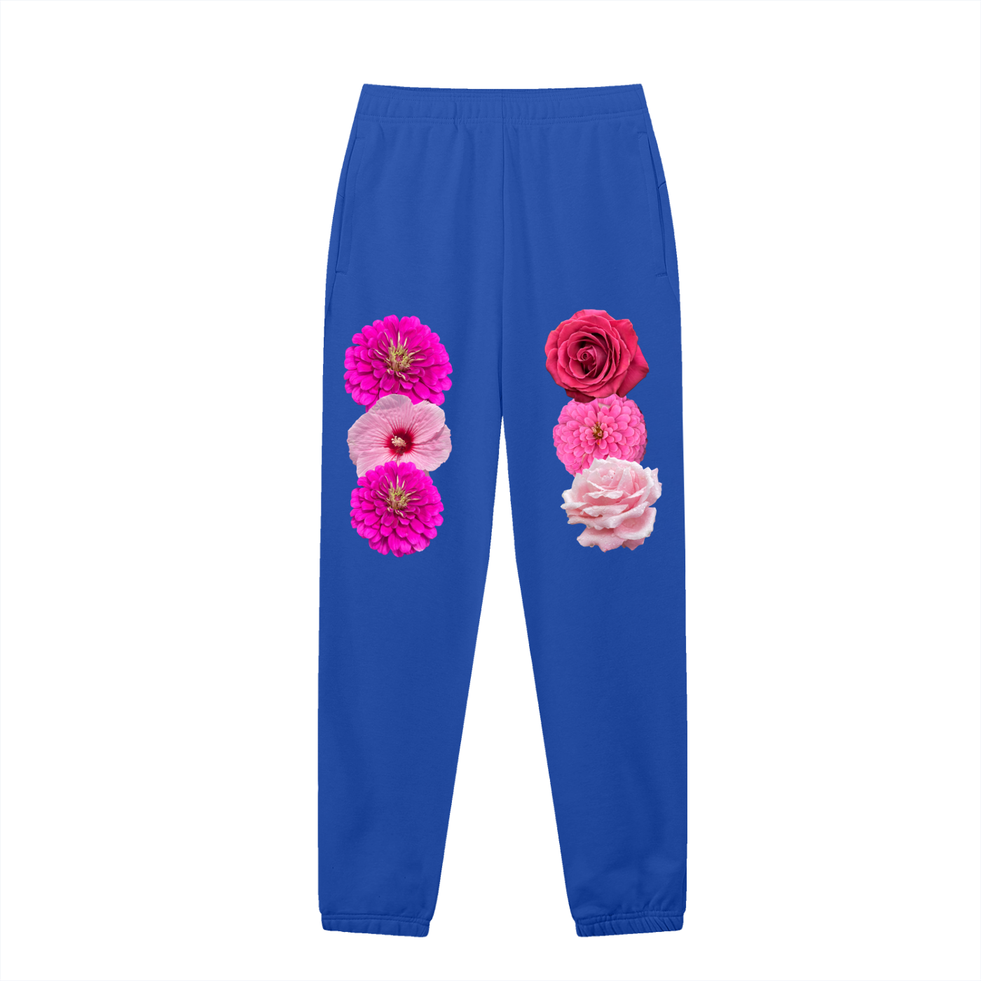 Blue pants,Floral pants