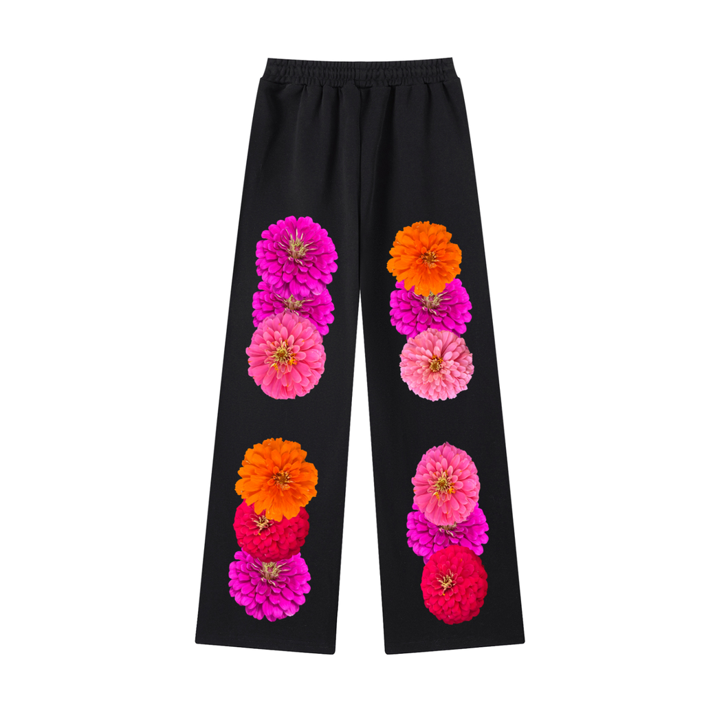 Pants,Floral,Zinnia,Flowers