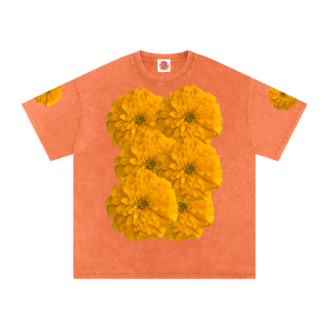 Zinnia Snow Washed Oversized Cotton T-Shirt