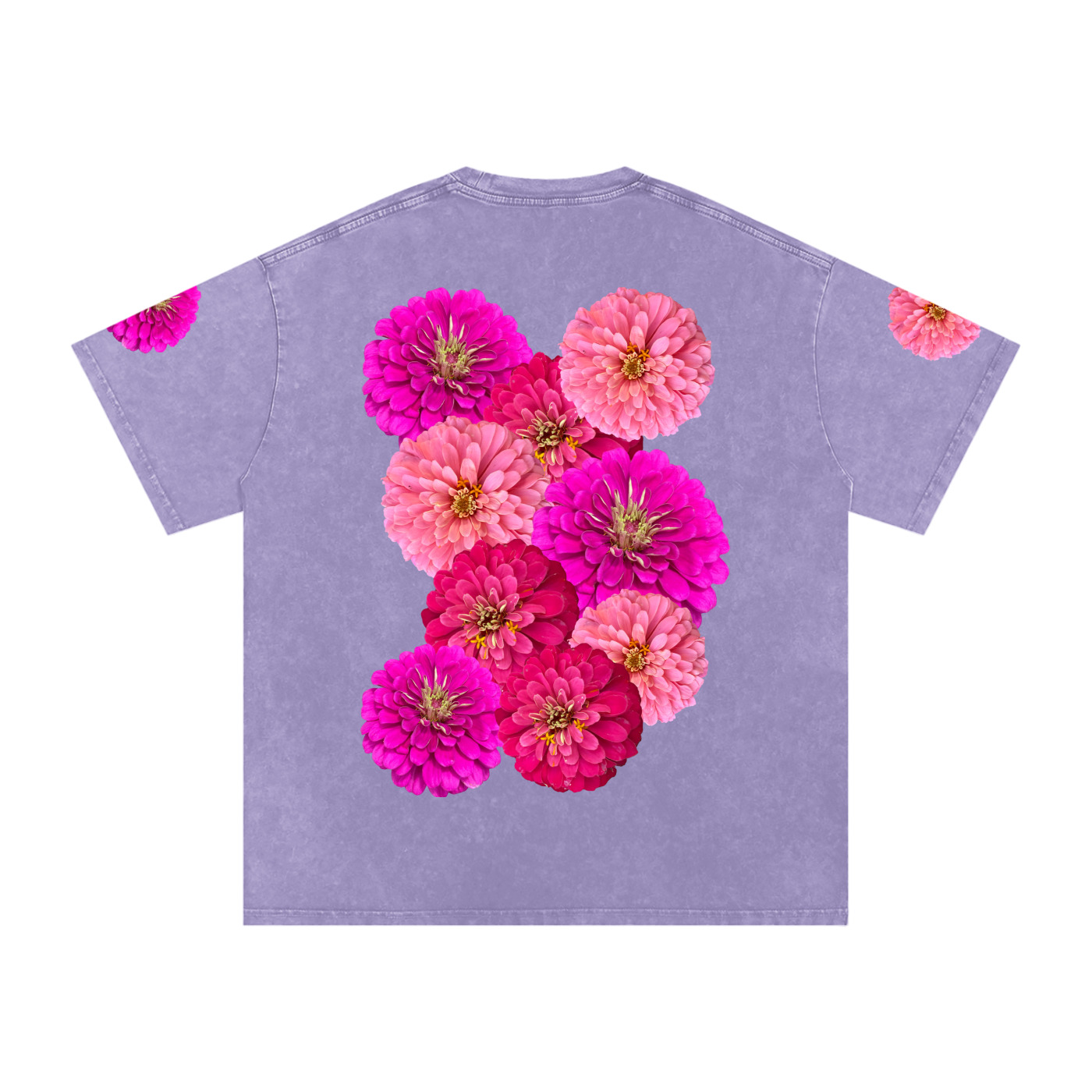 Zinnia Snow Washed Oversized Cotton T-Shirt